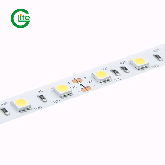 Venta caliente SMD5050 60/120LED Tira LED DC12 Tira no resistente al agua con certificado CE