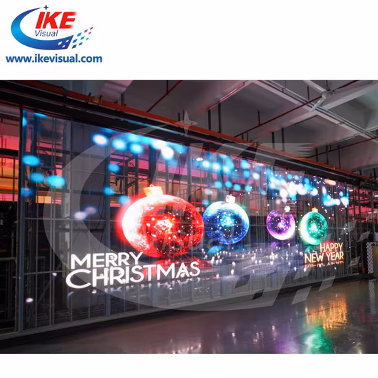 Pantalla de visualización transparente a todo color video ahorro de energía del alto brillo LED